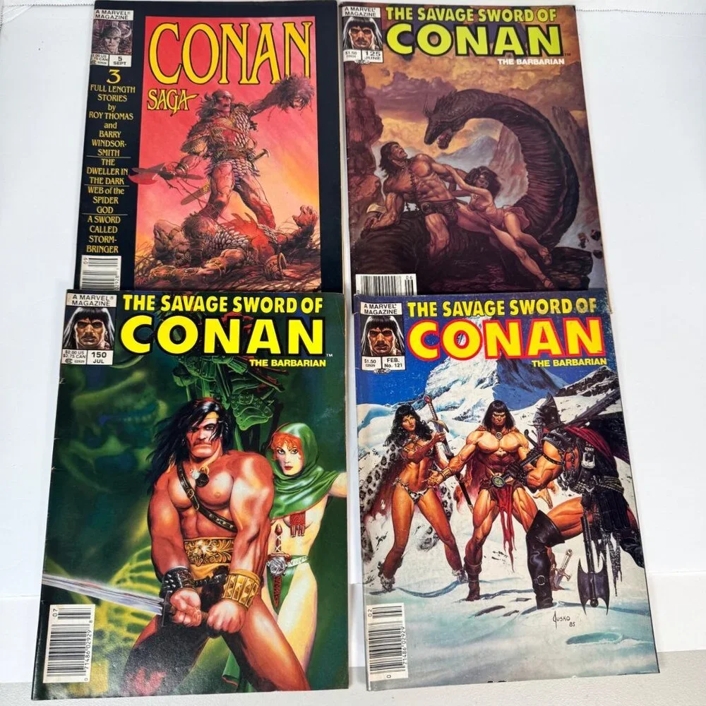 Savage Sword of Conan Marvel‎ Magazine Lot Conan Saga B&W Vintage